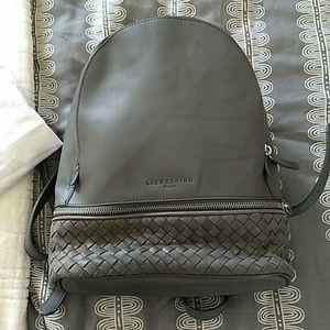 Grey leather Liebeskind backpack